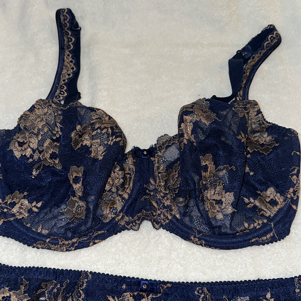 Like New - Prima Donna Neroli Balcony Bra 34f & Large Bottoms